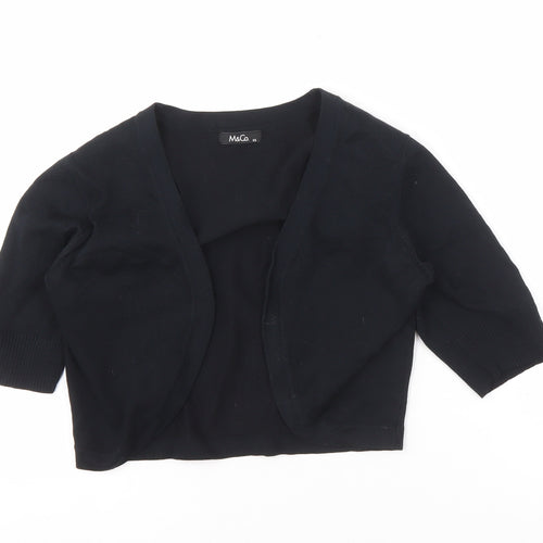M&Co Women's Black Cardigan XS Open Style