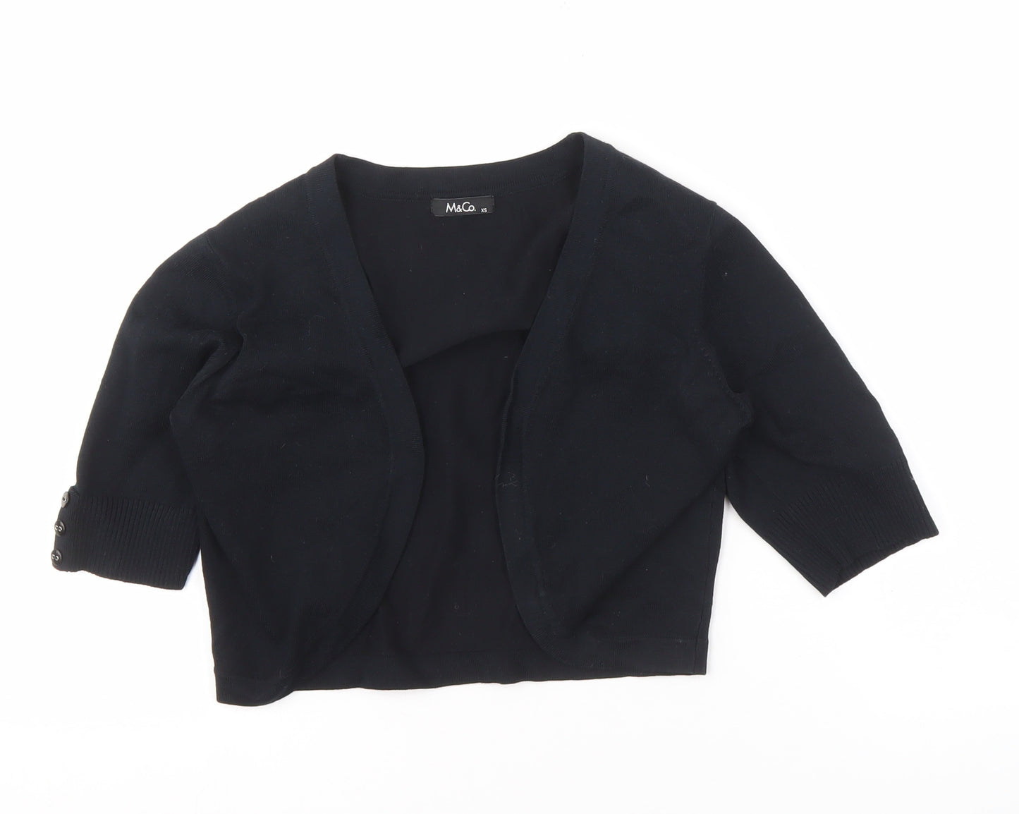 M&Co Women's Black Cardigan XS Open Style