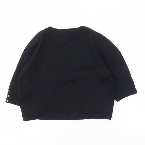 M&Co Women's Black Cardigan XS Open Style