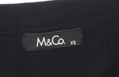 M&Co Women's Black Cardigan XS Open Style