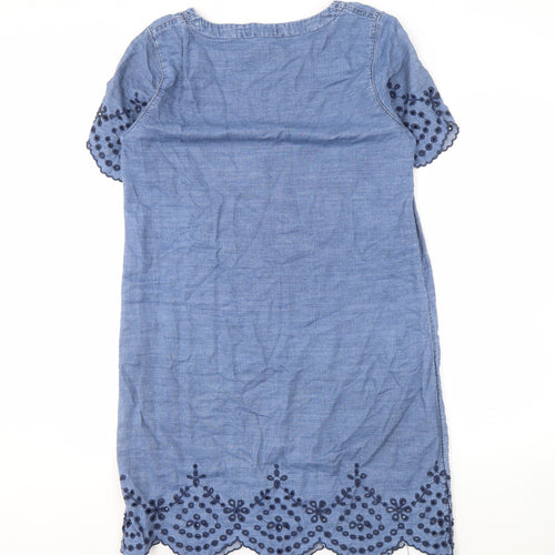Next Women's Blue Embroidered Dress Size 12