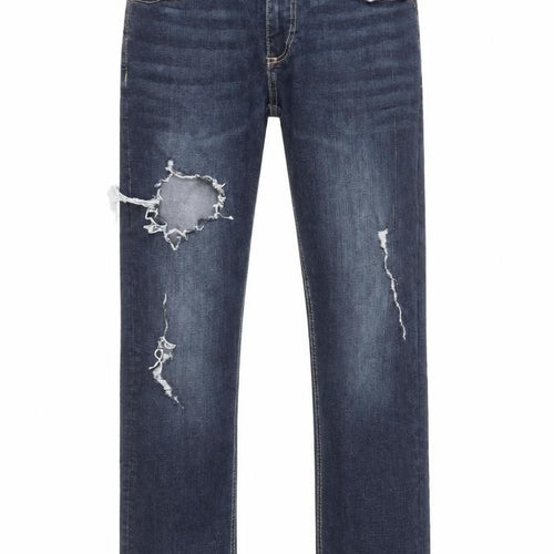 Cross Hatch Men's Blue Slim Fit Distressed Jeans 30W 30L