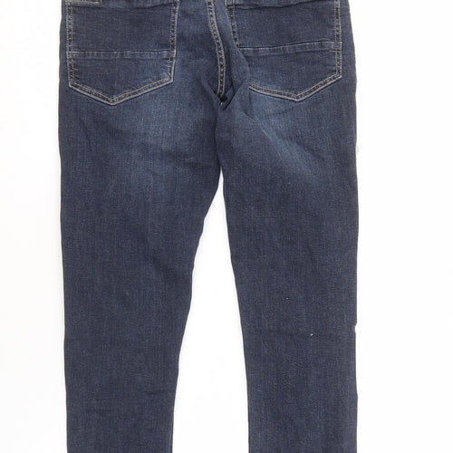 Cross Hatch Men's Blue Slim Fit Distressed Jeans 30W 30L