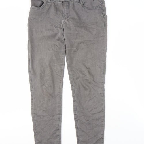Next Women's Grey Regular Cotton Jeans