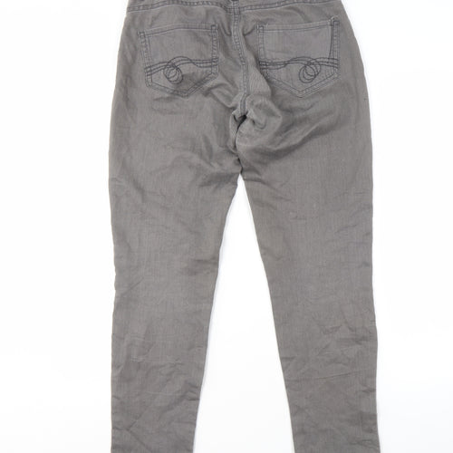 Next Women's Grey Regular Cotton Jeans