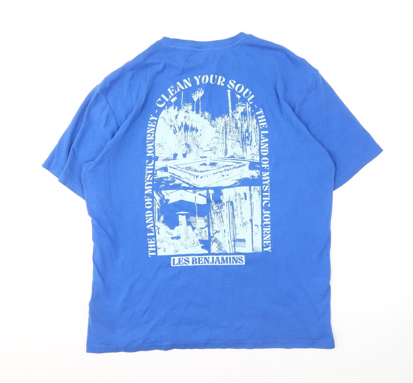 Les Benjamins Men's Blue Graphic T-Shirt M