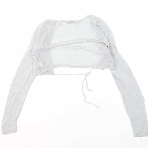 Boohoo Women's Grey Shrug, M, Open-Knit Jumper