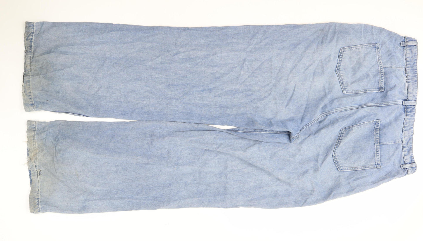 Next Women's Blue Relaxed Denim Jeans Size 16XL Tall