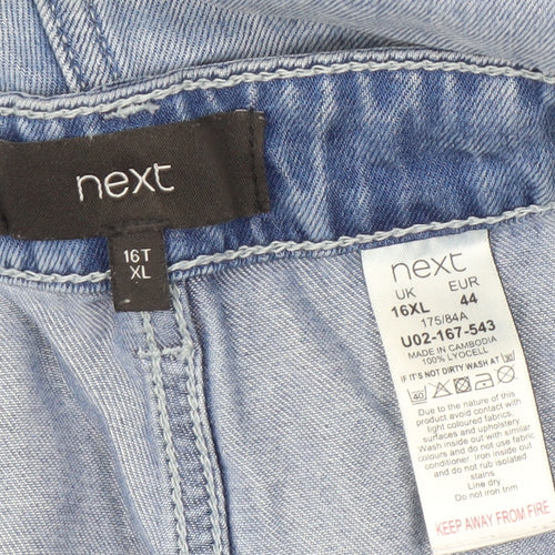 Next Women's Blue Relaxed Denim Jeans Size 16XL Tall