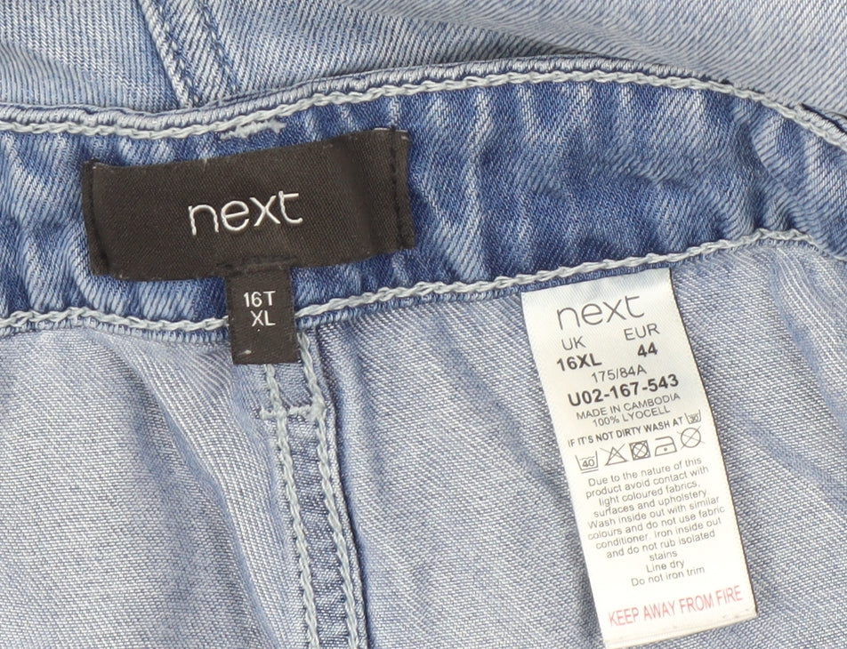 Next Women's Blue Relaxed Denim Jeans Size 16XL Tall