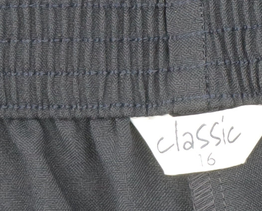 Classic Women's Blue Classic Trousers, Size 16, Elastic Waist
