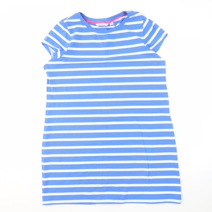 Isaac Mizrahi Live Women's Blue Striped T-Shirt Dress XL