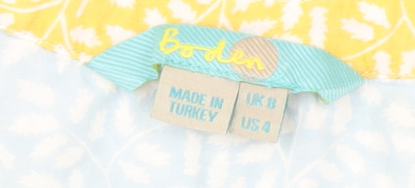 Boden Women's Blue Floral Blouse, Size 8