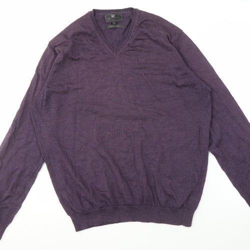 Marks and Spencer Men's Purple XL Slim Fit Pullover