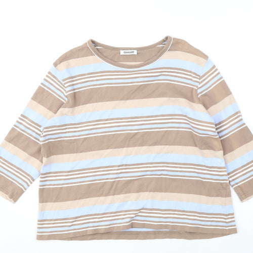 Damart Women's Multicoloured Striped Top Size M