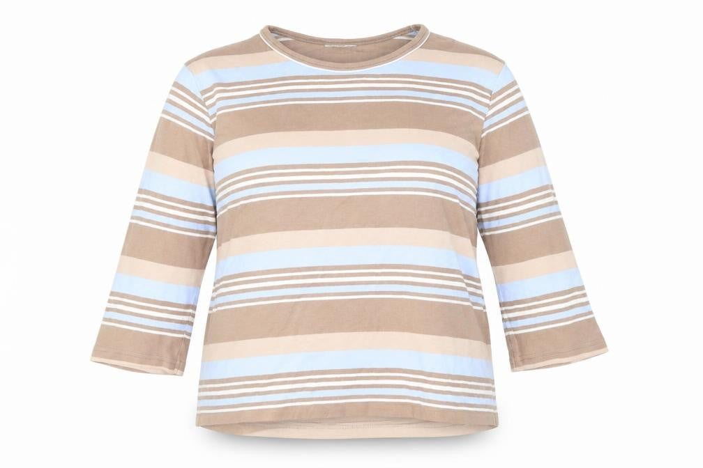 Front view of Damart Women's Multicoloured Striped Top, size M