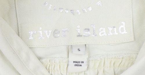 River Island Ivory Women's Embroidered Button-Up Shirt