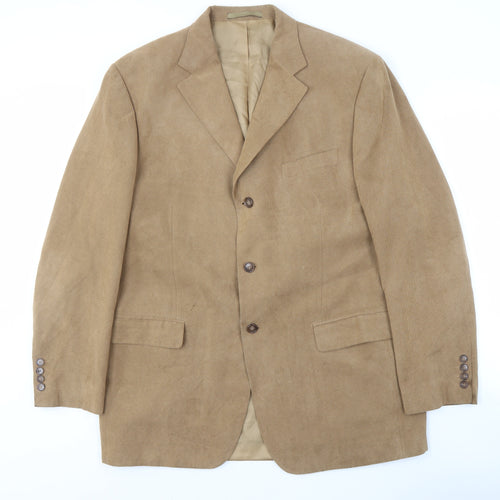 Marks and Spencer Men's Brown Blazer, Size 42, Long