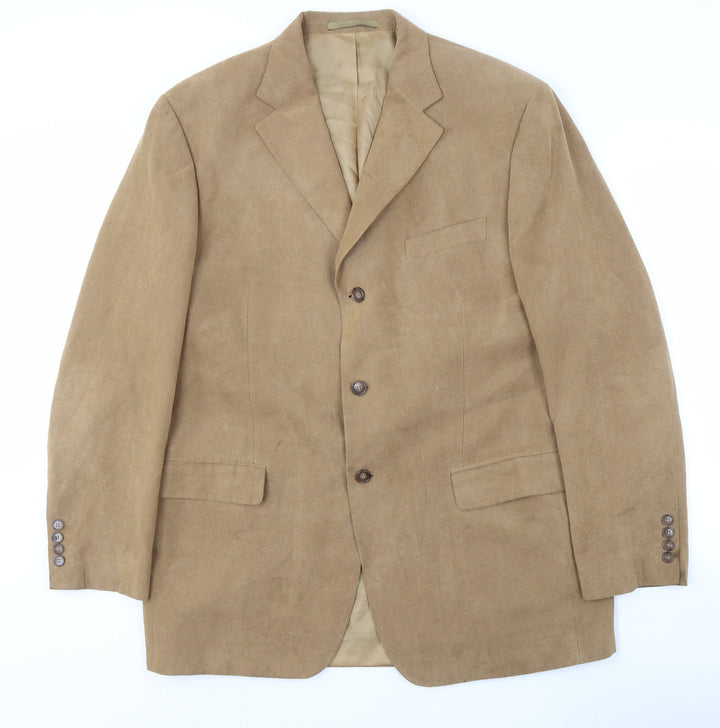 Marks and Spencer Men's Brown Blazer, Size 42, Long