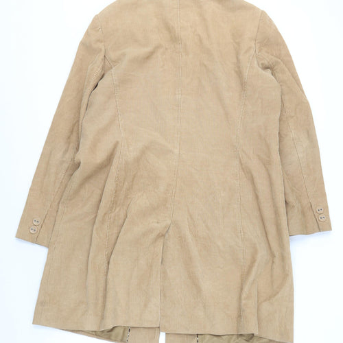 Marks and Spencer Beige Corduroy Coat Women Size 18