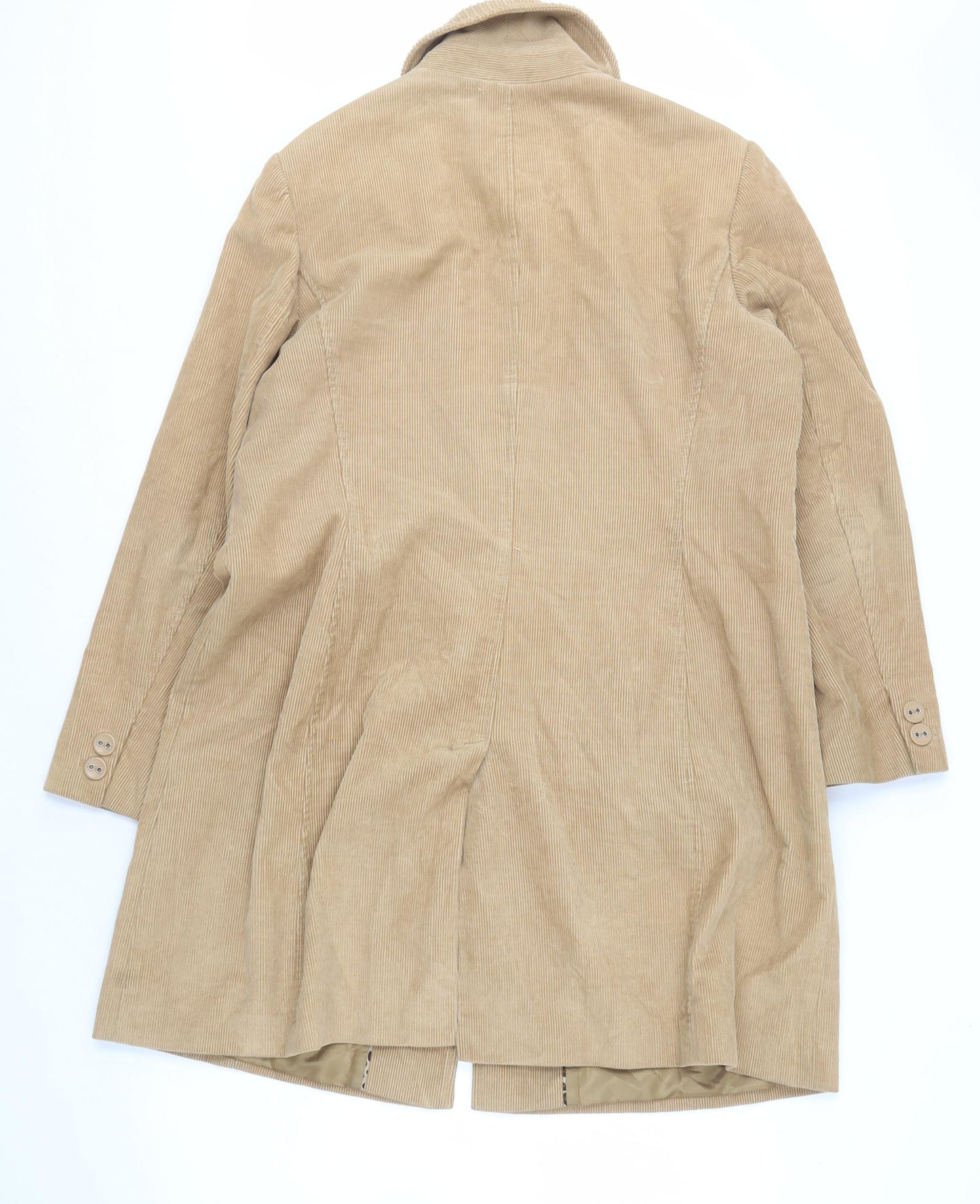 Marks and Spencer Beige Corduroy Coat Women Size 18