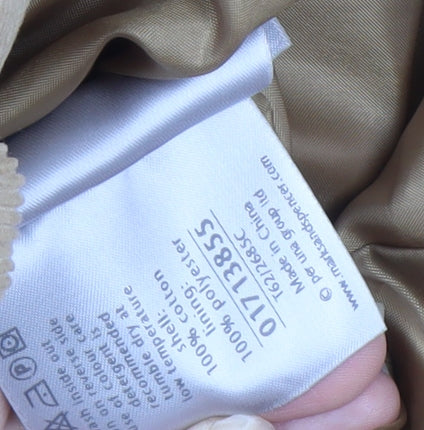Marks and Spencer Beige Corduroy Coat Women Size 18