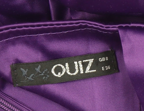 Quiz Women's Purple Party Shift Dress Size 8