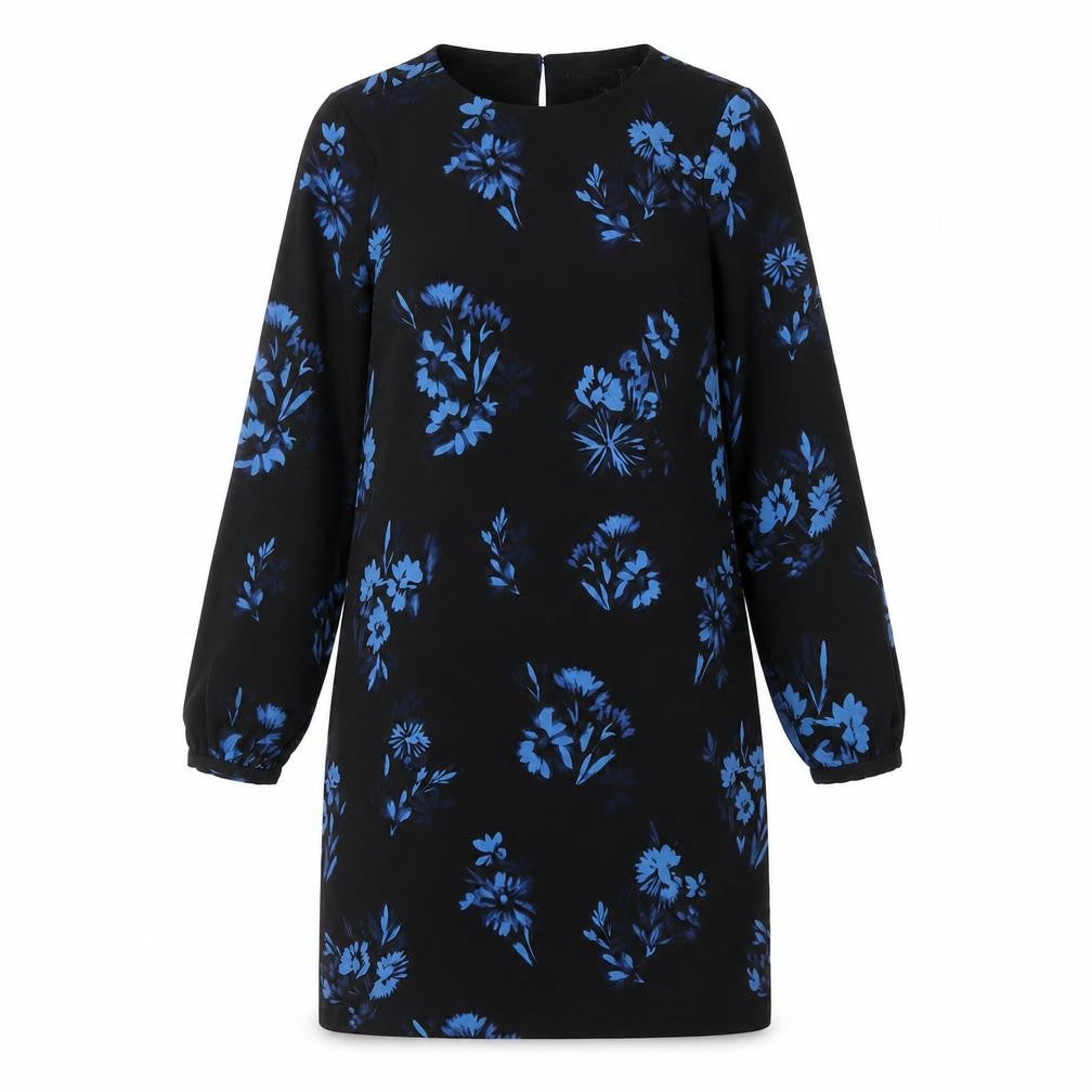 H&M Women's Black Floral Dress Size 8 Long Sleeve