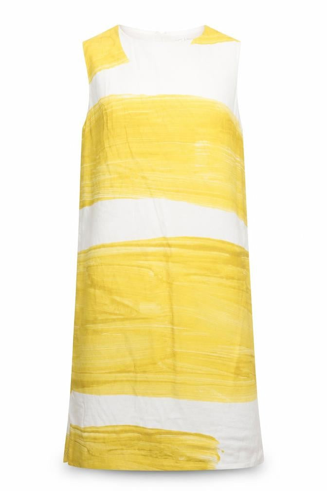 Front view of Jasper Conran Women's Yellow Dress, size 12