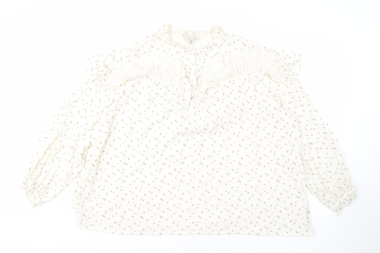 Savannah Miller Women's White Floral Blouse Size 22