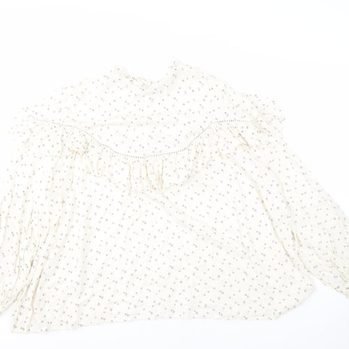 Savannah Miller Women's White Floral Blouse Size 22