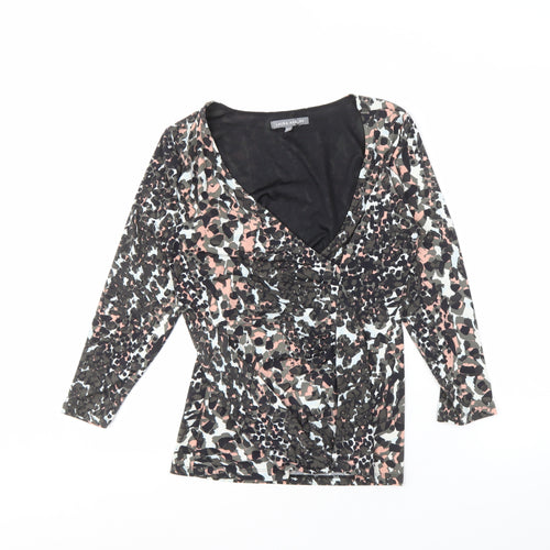 Laura Ashley Women's Multicoloured V-Neck Blouse Size 12