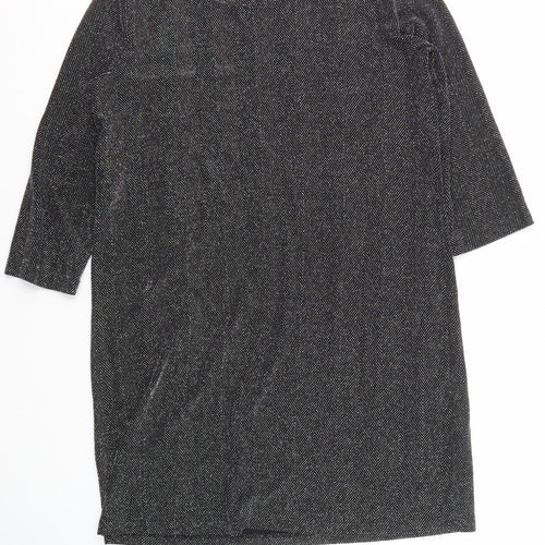 Monki Women's Black Herringbone Dress, Size M
