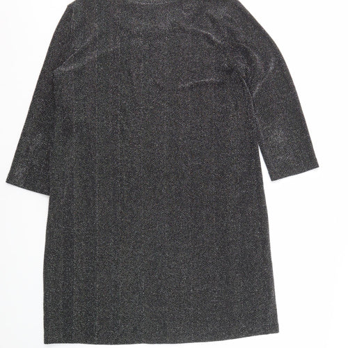 Monki Women's Black Herringbone Dress, Size M