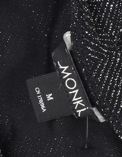 Monki Women's Black Herringbone Dress, Size M
