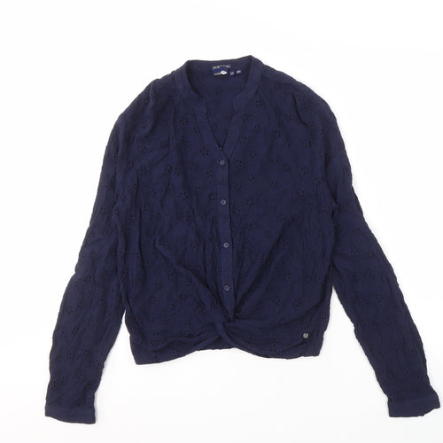 Superdry Women's Blue Long Sleeve Blouse Size 10