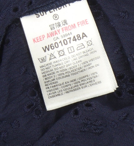 Superdry Women's Blue Long Sleeve Blouse Size 10