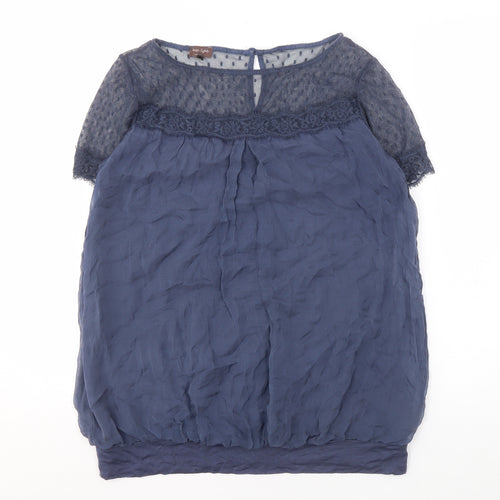 Phase Eight Women's Blue Lace Blouse - Size L