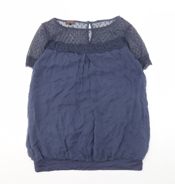 Phase Eight Women's Blue Lace Blouse - Size L