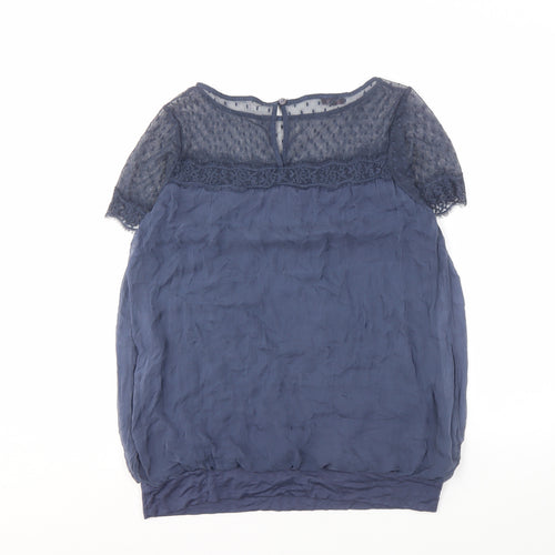 Phase Eight Women's Blue Lace Blouse - Size L