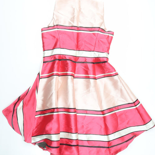 Coast Women's Pink Striped Satin Dress Size 16