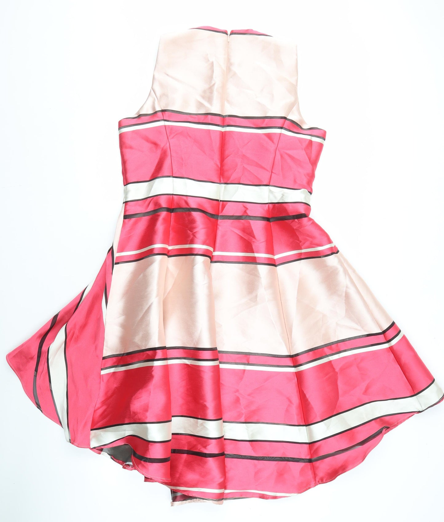 Coast Women's Pink Striped Satin Dress Size 16