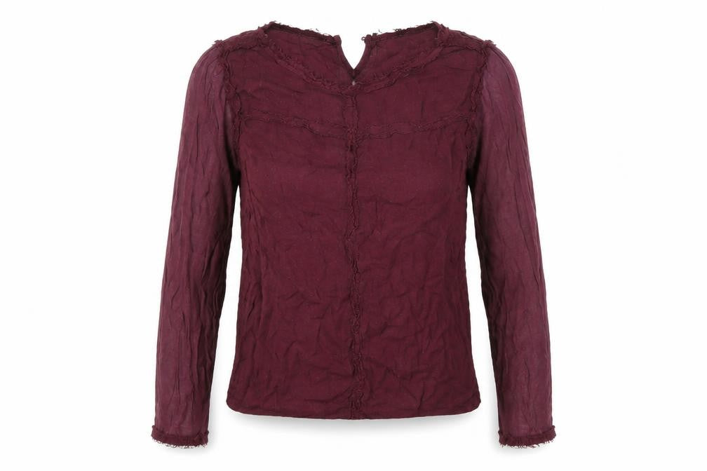 Front view of Zara Women's Purple Long Sleeve Top M