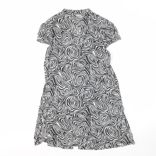 Monsoon Women's Black White Animal Print Dress Size 10