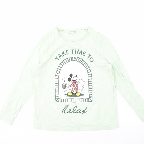 TU Mickey & Friends Women's Green Pyjama Top S