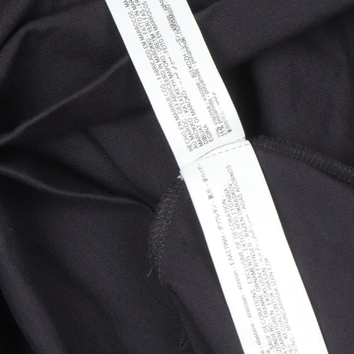 Massimo Dutti Women's Black Shift Dress, Size 8, Long Sleeve