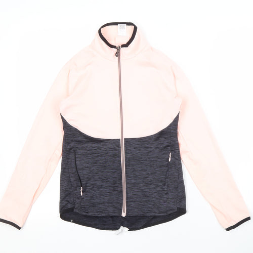 Decathlon Girls Pink Black Track Jacket - 10-11 Years