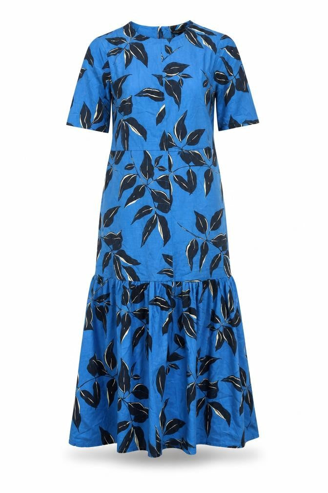 Front view of Autograph Women's Blue Floral Maxi Dress, size 8