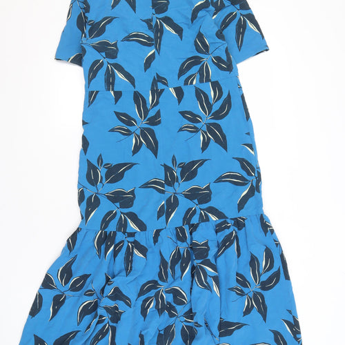 Autograph Women's Blue Floral Maxi Dress Size 8