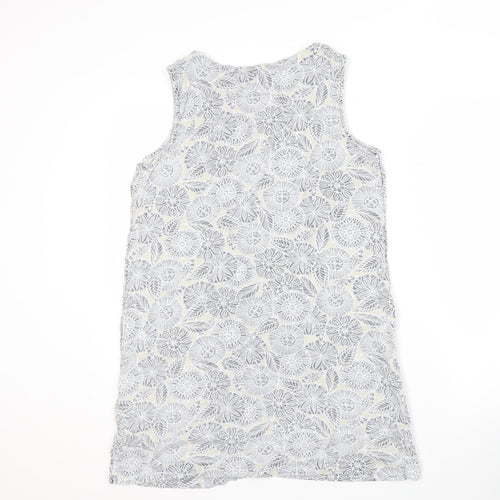 Maine New England Women's Grey Floral Shift Dress Size 14